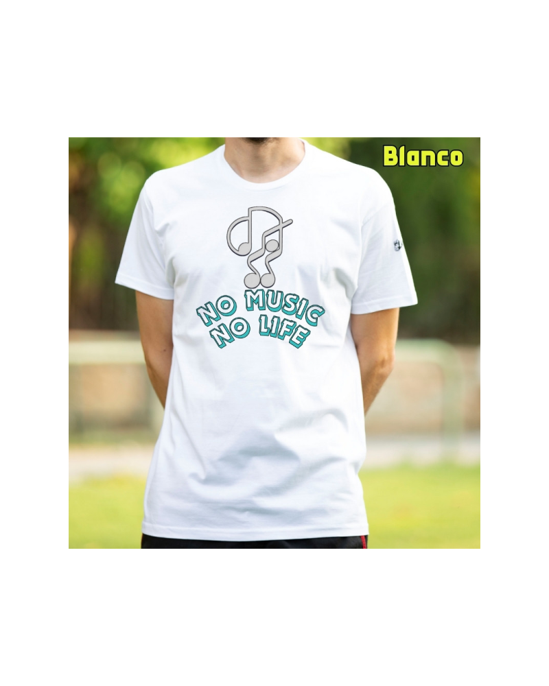 No Music No Life -Camiseta Hombre Manga Corta
