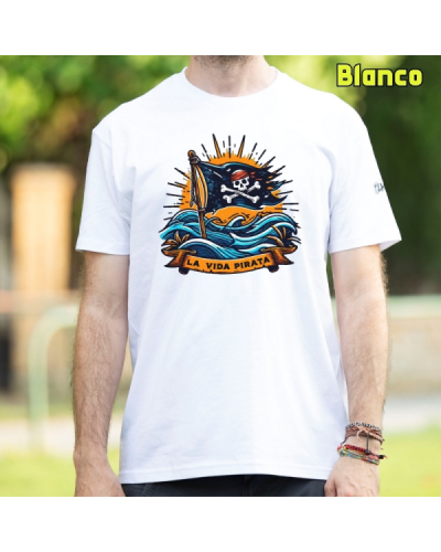 Camiseta Hombre Manga Corta - LA VIDA PIRATA