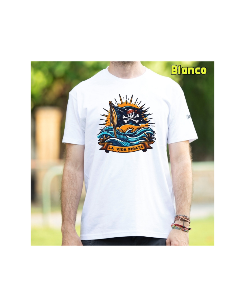 Camiseta Hombre Manga Corta - LA VIDA PIRATA