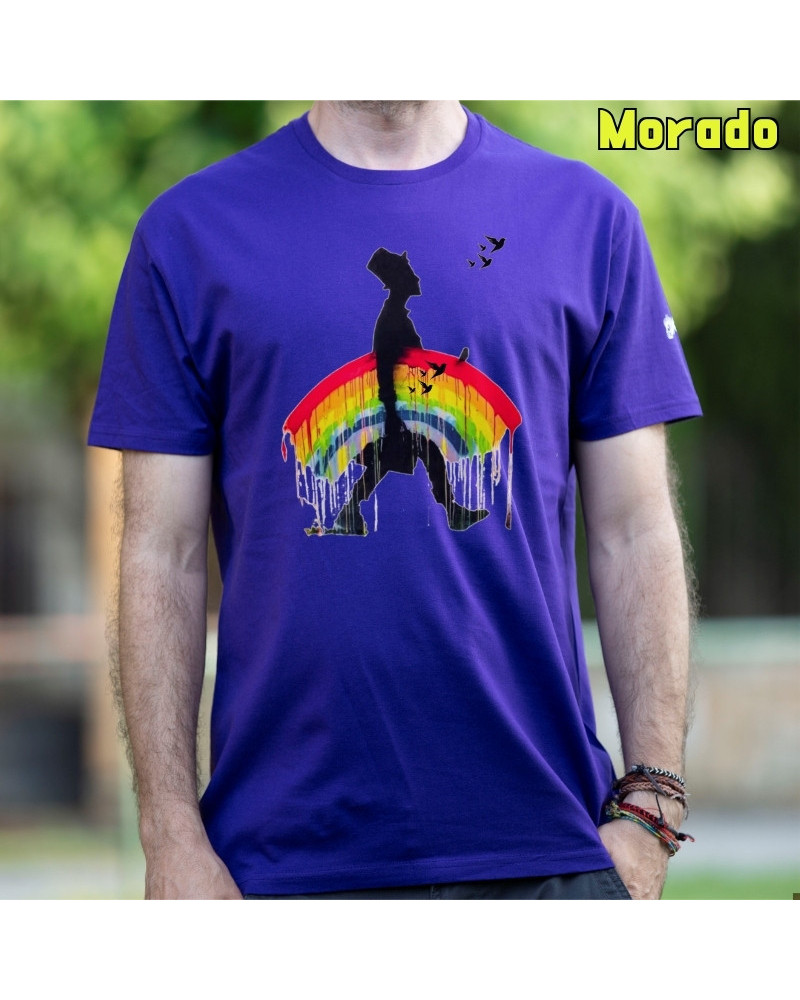 Camiseta Hombre Manga Corta - Arcoiris Bajo El Brazo