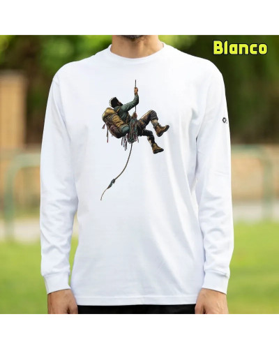 Camiseta Hombre Manga Larga - RAPELANDO