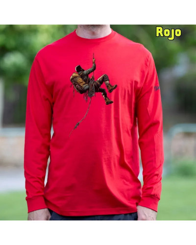 Camiseta Hombre Manga Larga - RAPELANDO