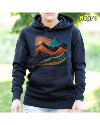 Montaña 7 Colores - Sudadera Mujer Con Capucha