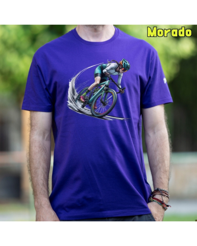 Camiseta Hombre Manga Corta - Cyclist Rainbow