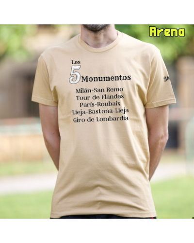 5 Monumentos - Camiseta Hombre Manga Corta