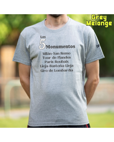 5 Monumentos - Camiseta Hombre Manga Corta