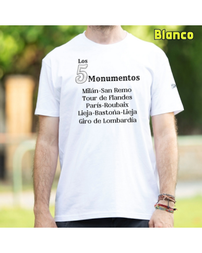 5 Monumentos - Camiseta Hombre Manga Corta