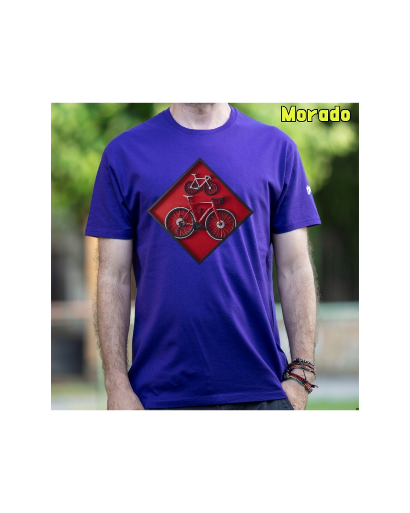 Camiseta Hombre Manga Corta - Cuadro Ciclista