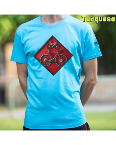 Camiseta Hombre Manga Corta - Cuadro Ciclista