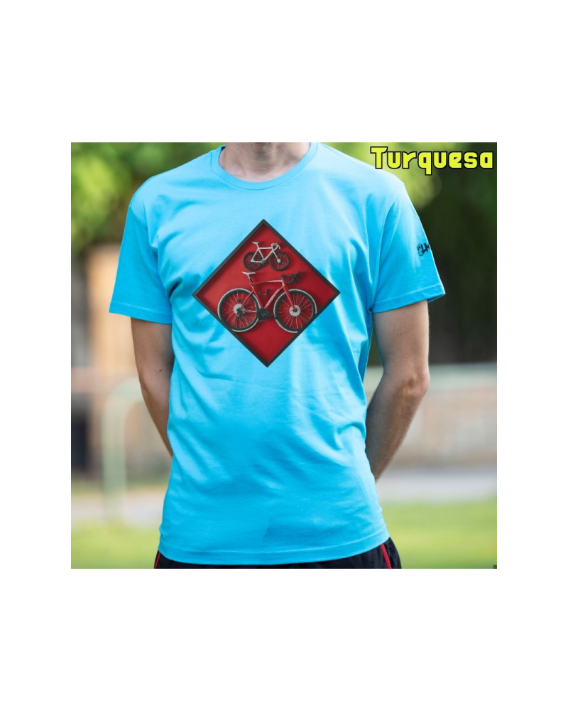 Camiseta Hombre Manga Corta - Cuadro Ciclista