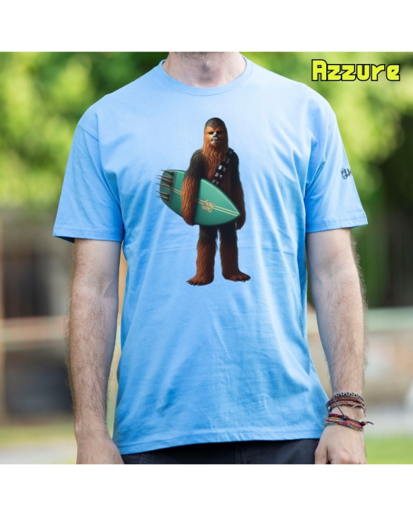 Camiseta Hombre Manga Corta - Chewbacca Surfero