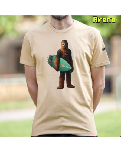 Camiseta Hombre Manga Corta - Chewbacca Surfero
