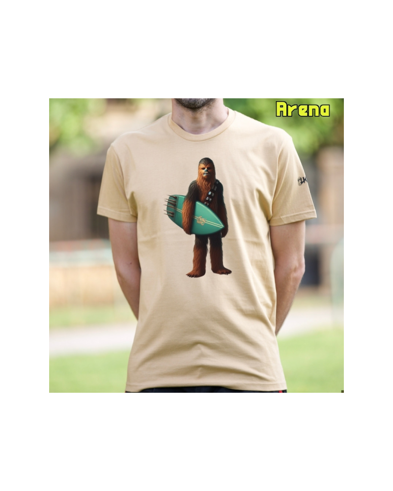 Camiseta Hombre Manga Corta - Chewbacca Surfero