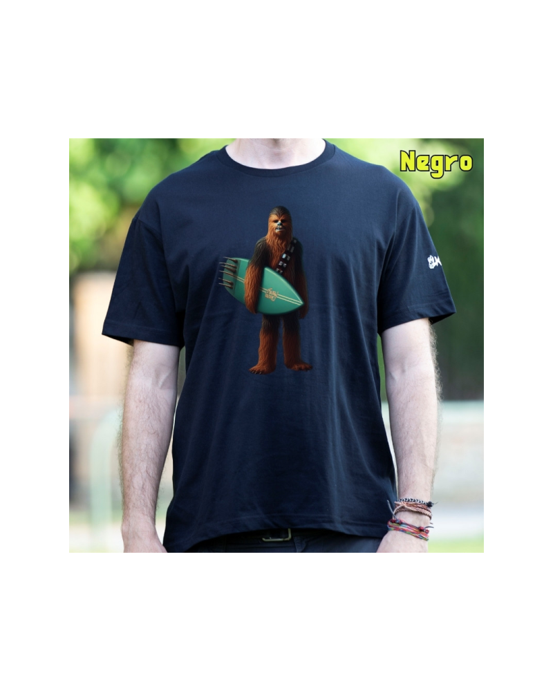 Camiseta Hombre Manga Corta - Chewbacca Surfero