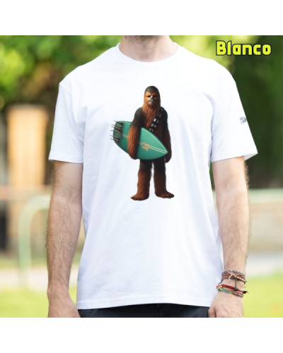 Camiseta Hombre Manga Corta - Chewbacca Surfero