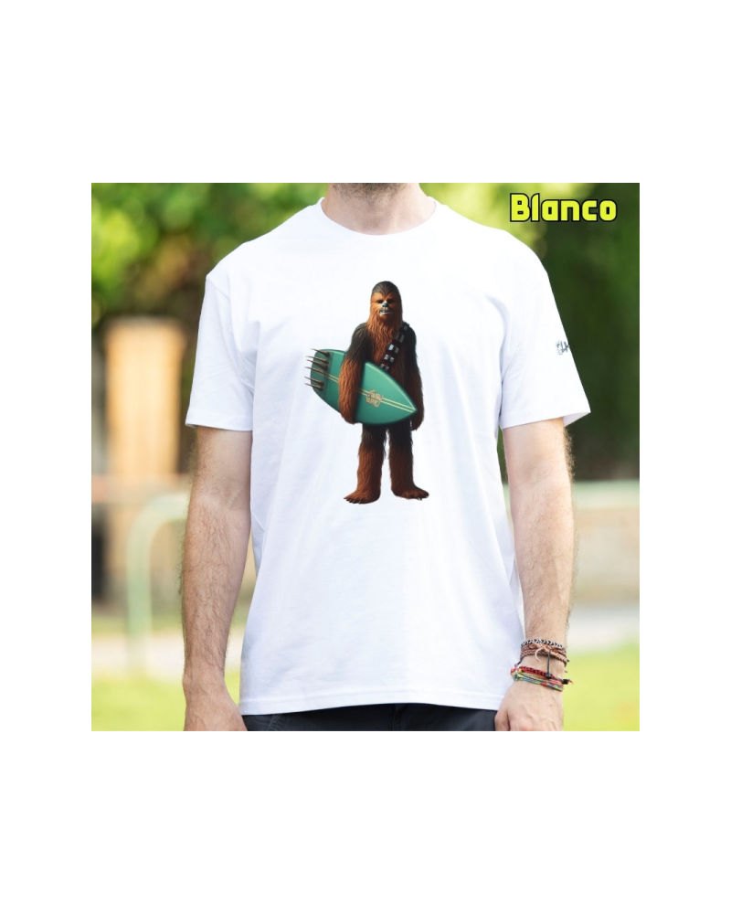 Camiseta Hombre Manga Corta - Chewbacca Surfero