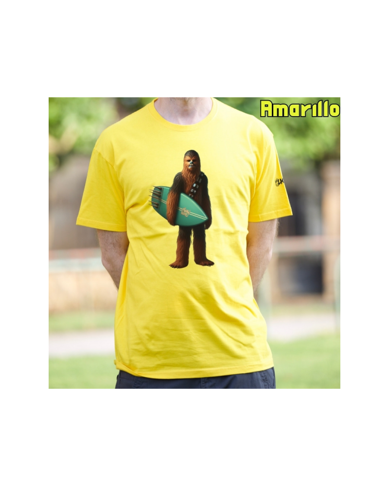Camiseta Hombre Manga Corta - Chewbacca Surfero