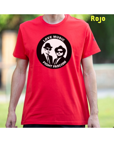 Camiseta Hombre Manga Corta - Blues Brothers Antifa