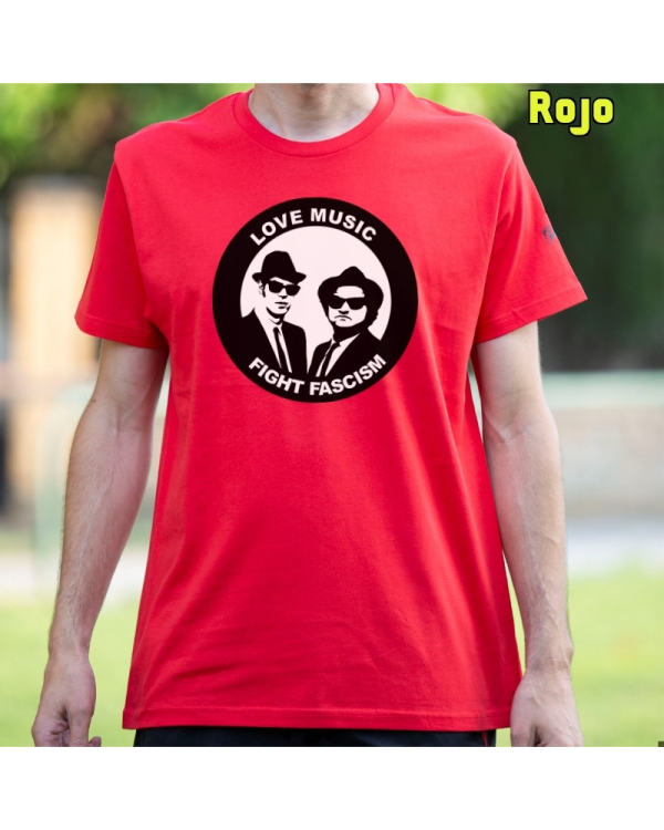 Blues Brothers Antifa - Camiseta Hombre Manga Corta