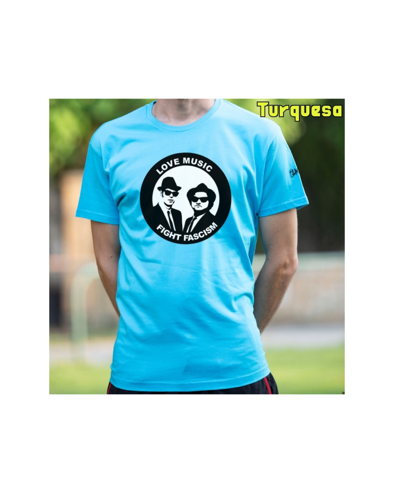 Camiseta Hombre Manga Corta - Blues Brothers Antifa