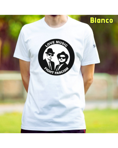 Camiseta Hombre Manga Corta - Blues Brothers Antifa
