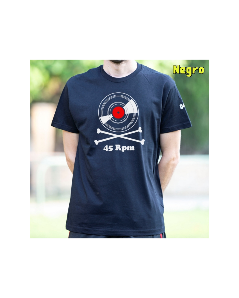 Camiseta Hombre Manga Corta - Vinilo 45 Rpm
