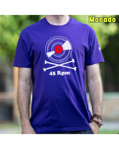 Camiseta Hombre Manga Corta - Vinilo 45 Rpm