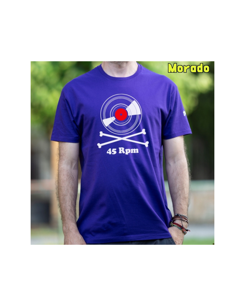 Camiseta Hombre Manga Corta - Vinilo 45 Rpm