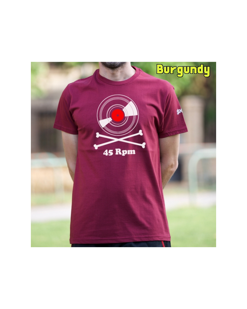 Camiseta Hombre Manga Corta - Vinilo 45 Rpm