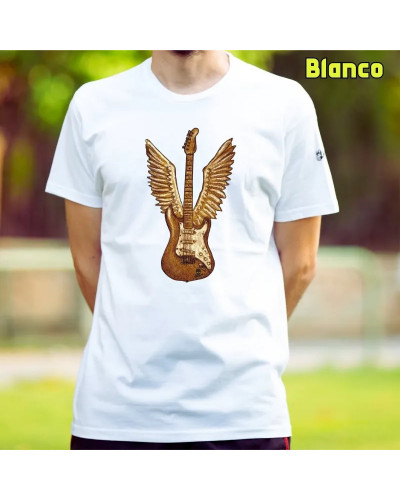 Camiseta Hombre Manga Corta - La Guitarra Te Da Alas