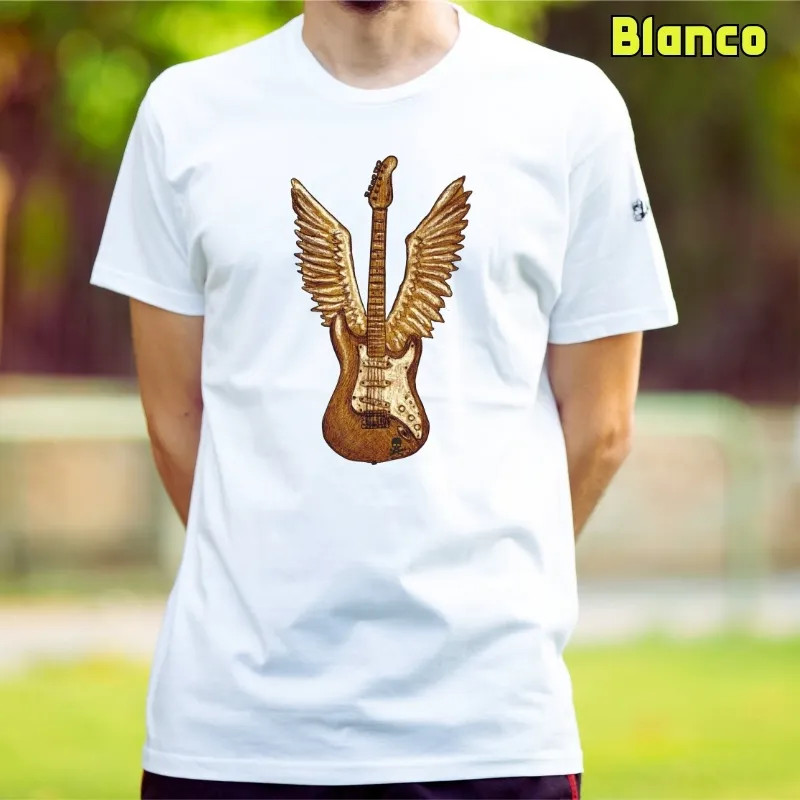 Camiseta Hombre Manga Corta - La Guitarra Te Da Alas