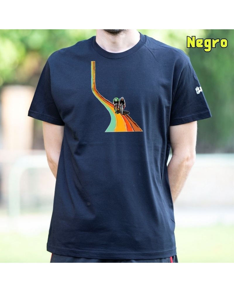 Camiseta Hombre Manga Corta - Cyclist Rainbow