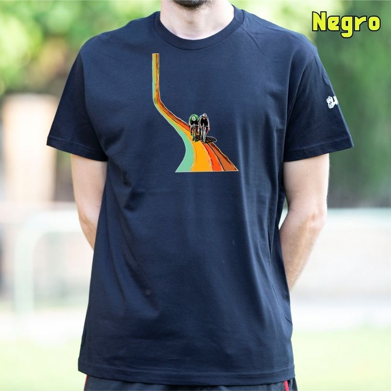 Camiseta Hombre Manga Corta - Cyclist Rainbow