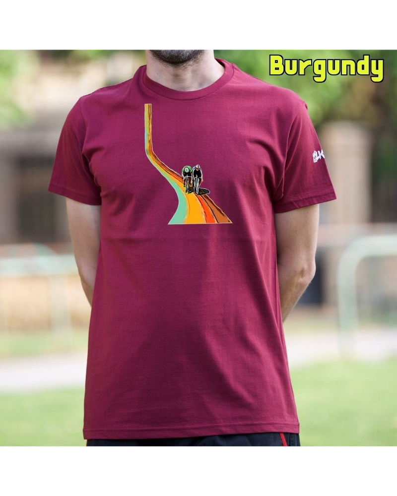 Camiseta Hombre Manga Corta - Cyclist Rainbow
