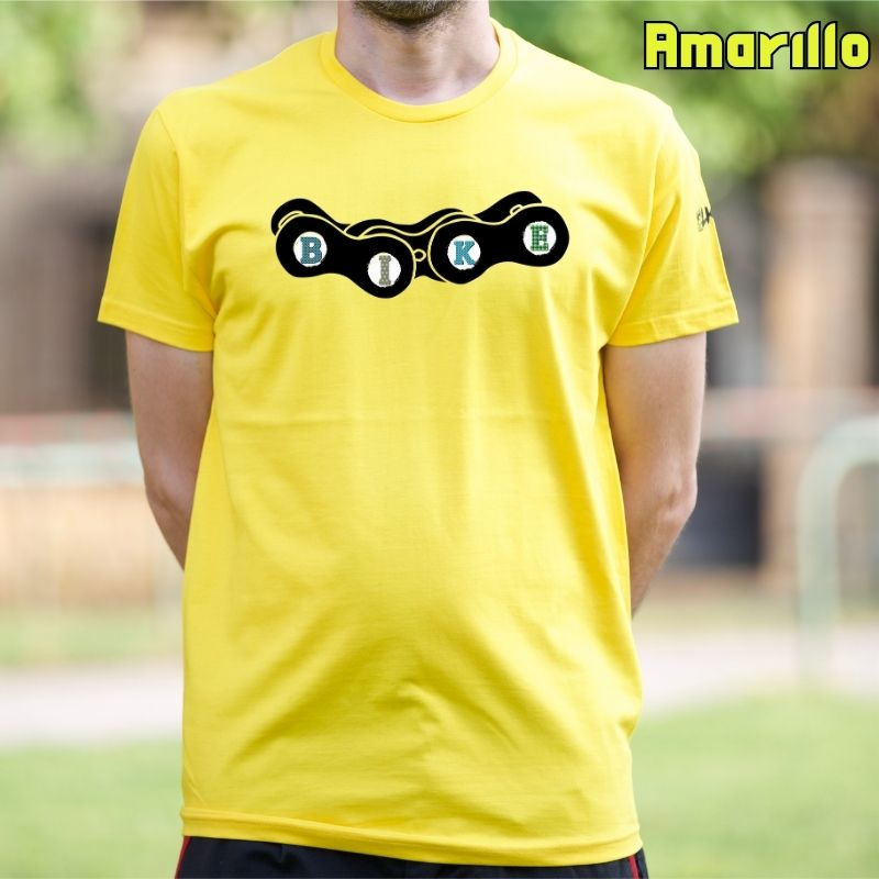 Bike Cadena - Camiseta Hombre Manga Corta