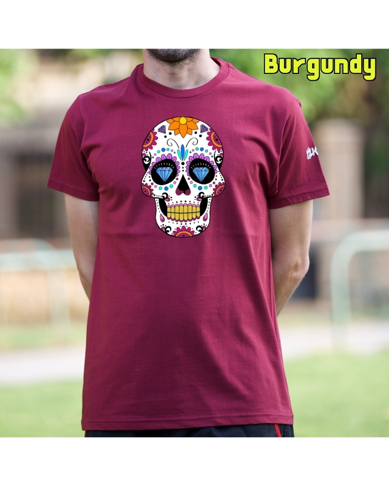 Camiseta Hombre Manga Corta - Mexican Skull