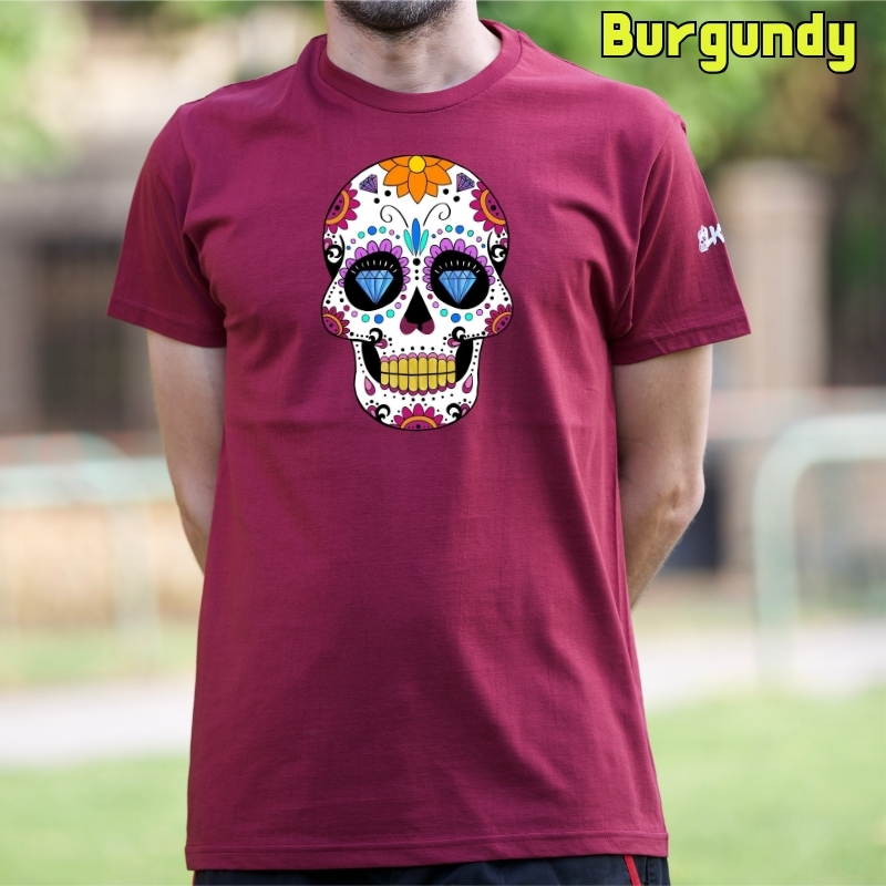 Camiseta Hombre Manga Corta - Mexican Skull