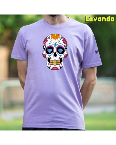 Camiseta Hombre Manga Corta - Mexican Skull