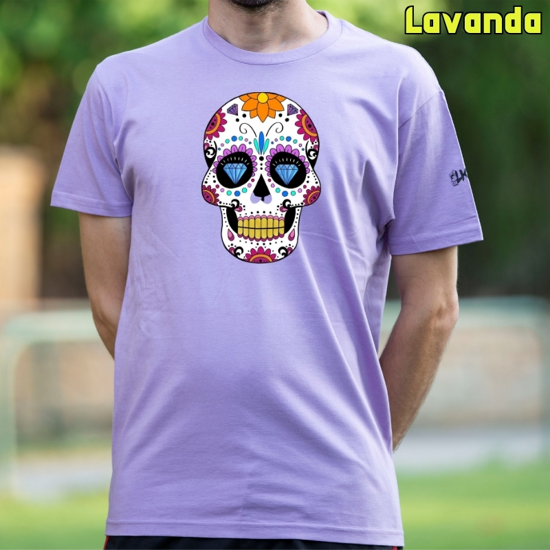 Camiseta Hombre Manga Corta - Mexican Skull