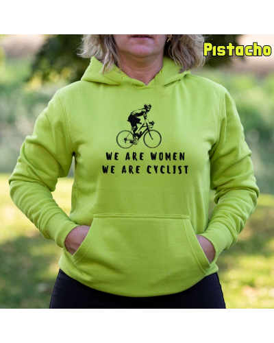 Sudadera mujer con capucha MUJER Y CICLISTA  La Kamiseta K Buskas