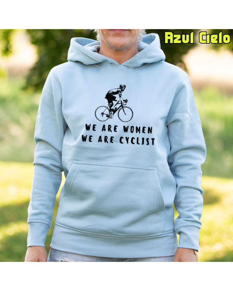 Sudadera mujer con capucha MUJER Y CICLISTA  La Kamiseta K Buskas