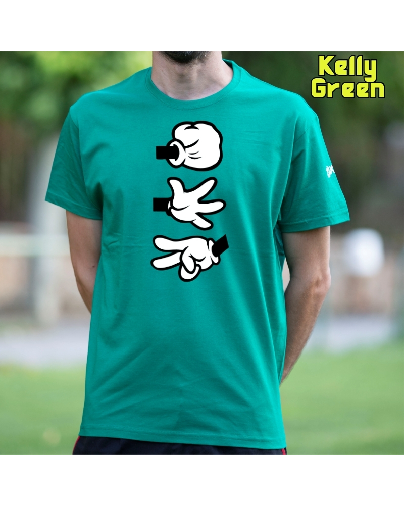 Camiseta Hombre Manga Corta - Piedra Papel Tijera