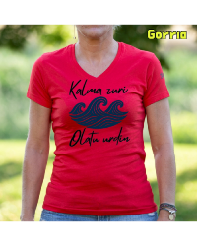 EmakumeKamiseta-Kalma Zuri Gorria