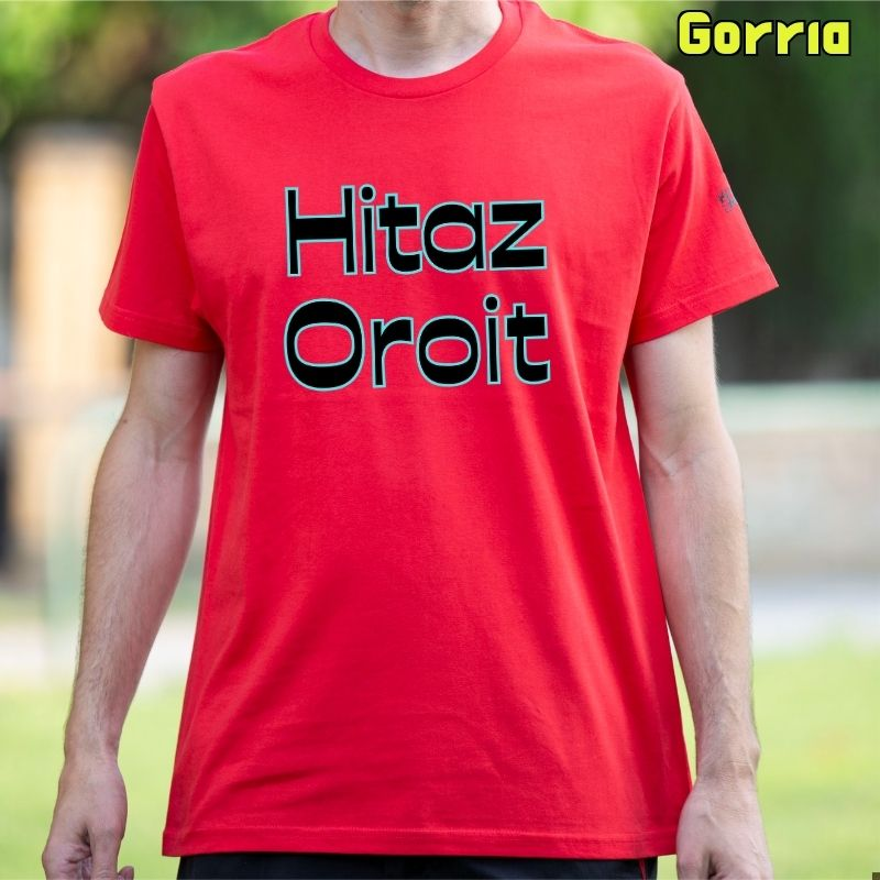 Gizonezkoen Kamiseta - Hitaz Oroit