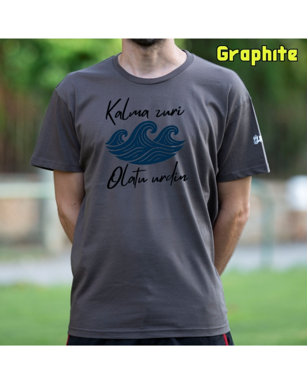 GizonKamiseta-Kalma Zuri Graphite