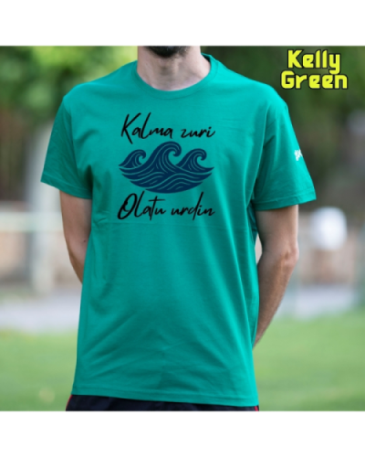 GizonKamiseta-Kalma Zuri KellyGreen