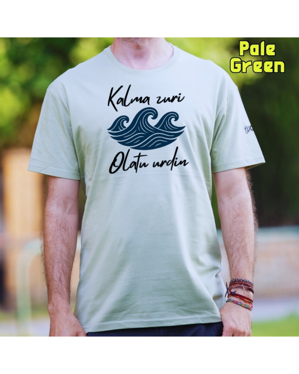 GizonKamiseta-Kalma Zuri PaleGreen