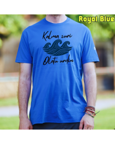 GizonKamiseta-Kalma Zuri RoyalBlue