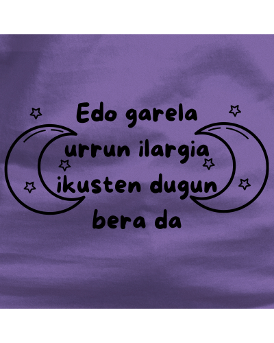 Gizonezkoen Kamiseta - Edo Garela Urrun Ilargia Ikusten Dugun Bera Da