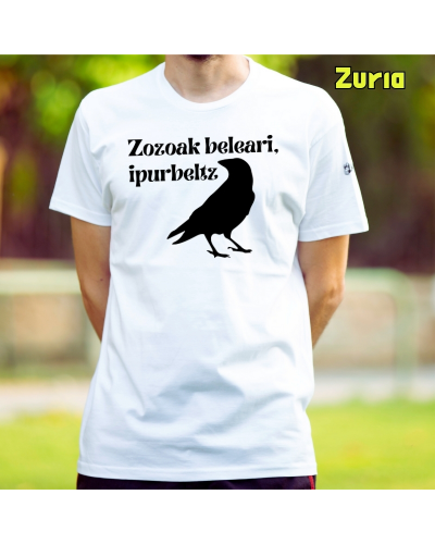 Gizonezkoen Kamiseta - Zozoak Belari Ipurbeltz